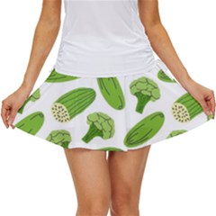 Vegetable Pattern With Composition Broccoli Women s Skort by Grandong