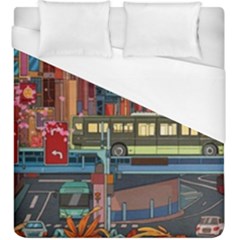 The City Style Bus Fantasy Architecture Art Duvet Cover (king Size)