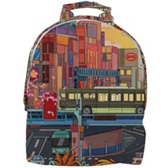 The City Style Bus Fantasy Architecture Art Mini Full Print Backpack