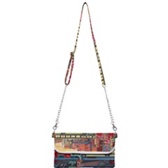 The City Style Bus Fantasy Architecture Art Mini Crossbody Handbag by Grandong