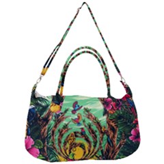 Monkey Tiger Bird Parrot Forest Jungle Style Removable Strap Handbag by Grandong