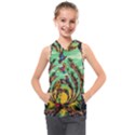 Monkey Tiger Bird Parrot Forest Jungle Style Kids  Sleeveless Hoodie View1