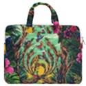 Monkey Tiger Bird Parrot Forest Jungle Style MacBook Pro 16  Double Pocket Laptop Bag  View1