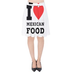 I Love Mexican Food Velvet High Waist Skirt by ilovewhateva