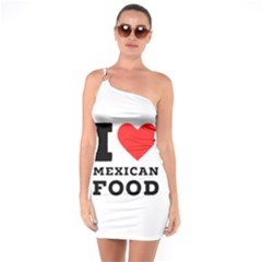 I Love Mexican Food One Shoulder Ring Trim Bodycon Dress by ilovewhateva