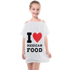 I Love Mexican Food Kids  One Piece Chiffon Dress by ilovewhateva