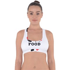 I Love Mexican Food Cross Back Hipster Bikini Top 