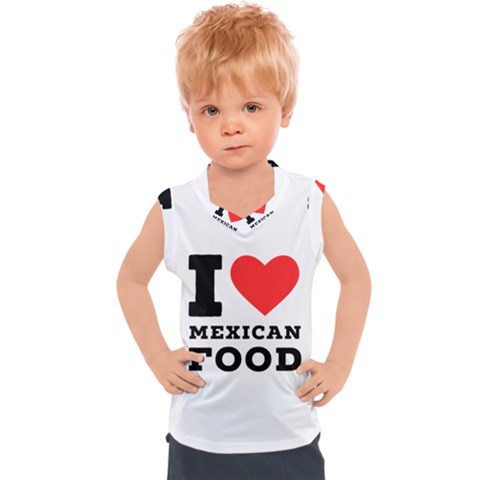 I Love Mexican Food Kids  Sport Tank Top by ilovewhateva