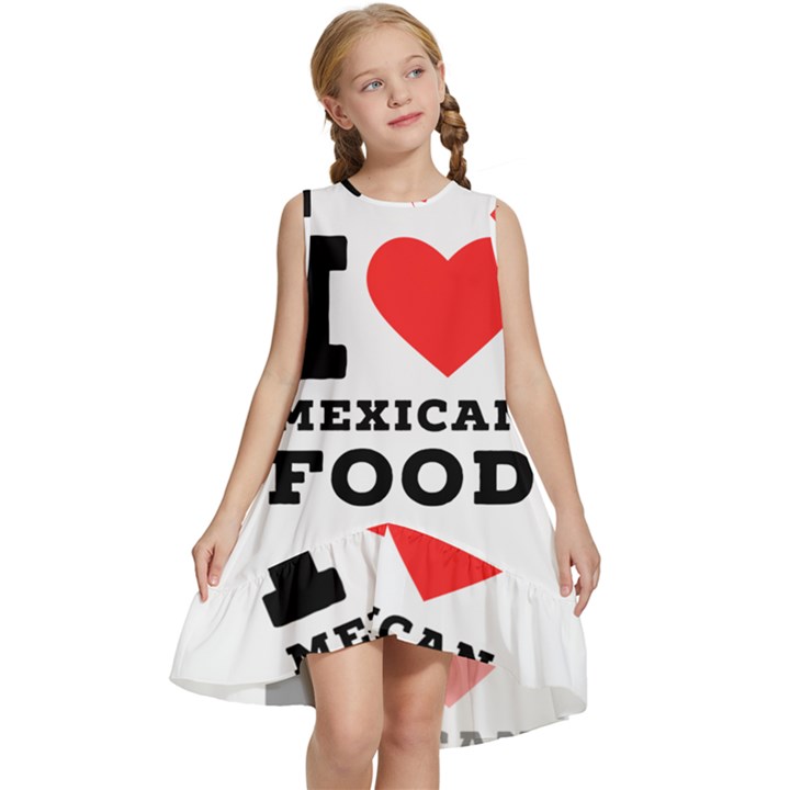 I love Mexican food Kids  Frill Swing Dress