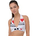 I love Mexican food Halter Plunge Bikini Top View1