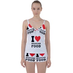 I Love Mexican Food Tie Front Two Piece Tankini by ilovewhateva