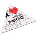 I love Mexican food Wooden Puzzle Triangle View3