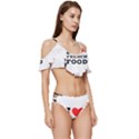 I love French food Ruffle Edge Tie Up Bikini Set	 View3