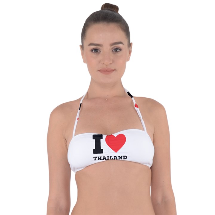 I love Thailand food Halter Bandeau Bikini Top