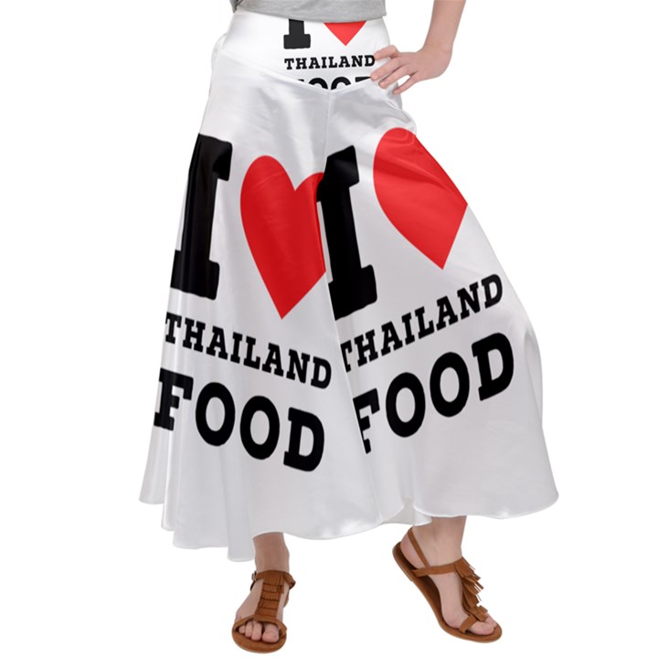 I love Thailand food Women s Satin Palazzo Pants