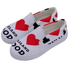 I Love Thailand Food Kids  Canvas Slip Ons by ilovewhateva