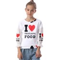 I love Thailand food Kids  Cuff Sleeve Top View1