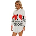 I love Thailand food Womens Long Sleeve Shirt Dress View2