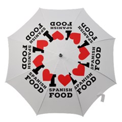 I Love Spanish Food Hook Handle Umbrellas (medium) by ilovewhateva