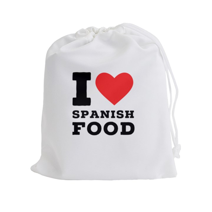 I love Spanish food Drawstring Pouch (2XL)