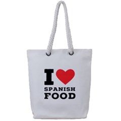 I Love Spanish Food Full Print Rope Handle Tote (small) by ilovewhateva