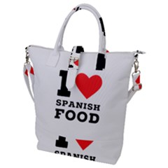 I Love Spanish Food Buckle Top Tote Bag by ilovewhateva