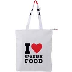 I Love Spanish Food Double Zip Up Tote Bag by ilovewhateva