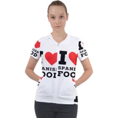 I Love Spanish Food Short Sleeve Zip Up Jacket by ilovewhateva