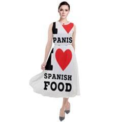 I Love Spanish Food Round Neck Boho Dress by ilovewhateva