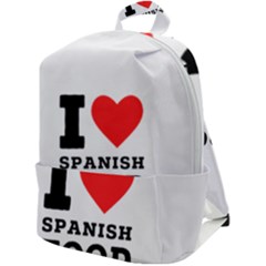 I Love Spanish Food Zip Up Backpack by ilovewhateva