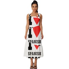 I Love Spanish Food Square Neckline Tiered Midi Dress by ilovewhateva