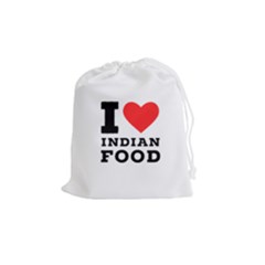 I Love Indian Food Drawstring Pouch (medium) by ilovewhateva