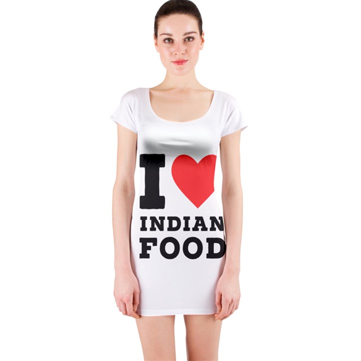 I love Indian food Short Sleeve Bodycon Dress