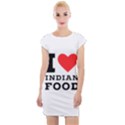 I love Indian food Cap Sleeve Bodycon Dress View1