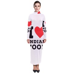 I Love Indian Food Turtleneck Maxi Dress by ilovewhateva