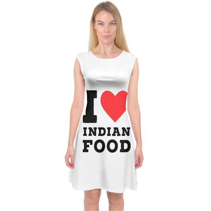 I love Indian food Capsleeve Midi Dress