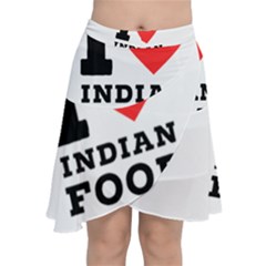 I Love Indian Food Chiffon Wrap Front Skirt by ilovewhateva