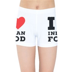 I Love Indian Food Kids  Sports Shorts by ilovewhateva