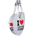 I love Indian food Giant Heart Shaped Tote View4