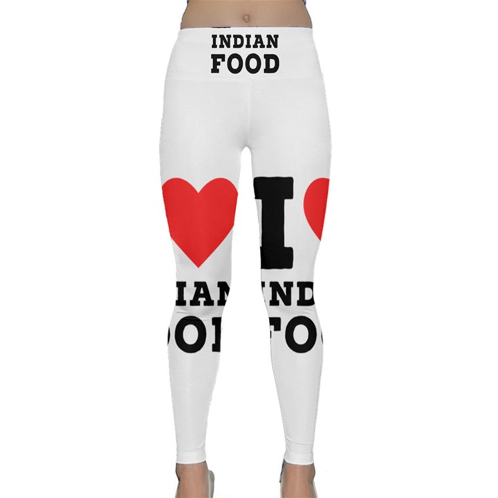 I love Indian food Lightweight Velour Classic Yoga Leggings