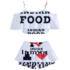 I Love Indian Food Kids  Off Shoulder Skirt Bikini by ilovewhateva