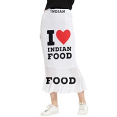 I Love Indian Food Maxi Fishtail Chiffon Skirt by ilovewhateva