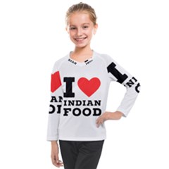 I love Indian food Kids  Long Mesh Tee