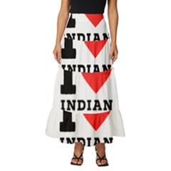 I Love Indian Food Tiered Ruffle Maxi Skirt by ilovewhateva