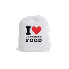 I Love Japanese Food Drawstring Pouch (medium) by ilovewhateva