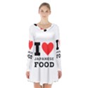 I love Japanese food Long Sleeve Velvet V-neck Dress View1