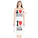 I love Japanese food Shoulder Tie Bardot Midi Dress View1