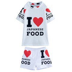 I Love Japanese Food Kids  Swim Tee And Shorts Set by ilovewhateva