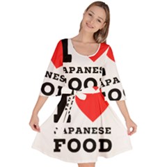 I Love Japanese Food Velour Kimono Dress by ilovewhateva