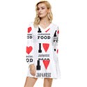 I love Japanese food Tiered Long Sleeve Mini Dress View1